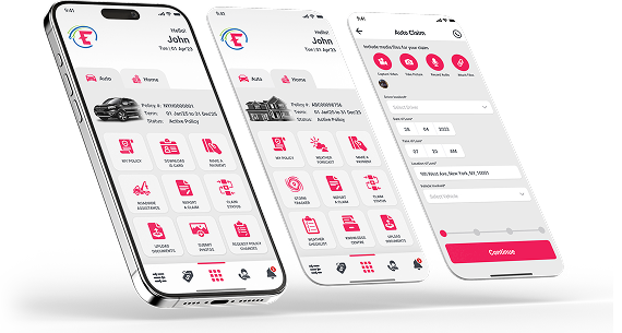 Configurable mobile app for the insured with pre-built policy self-service features